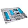 Blue Black White Door Retro Glass Chopping Board Kitchen Worktop Saver Protector