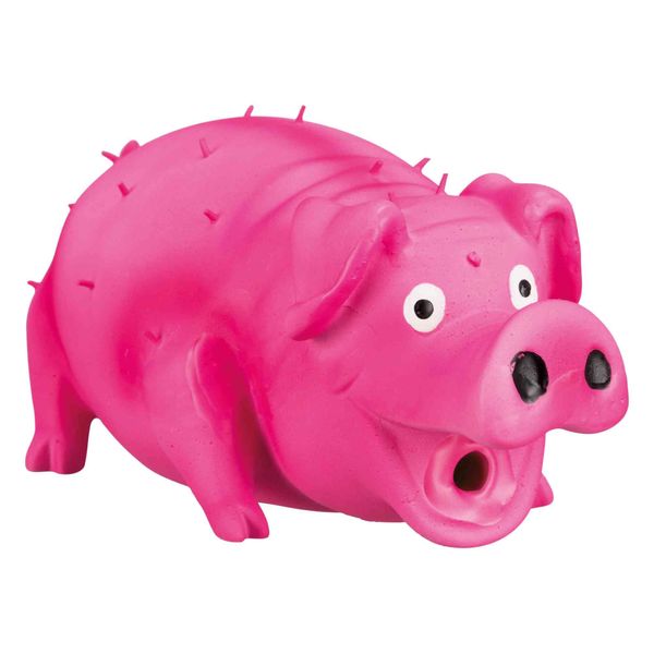 TRIXIE bristle pig with animal voice latex 21cm dog toy (assorted)