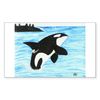 CafePress Breaching Orca Rectangle Sticker Rectangle Bumper Sticker Car Decal
