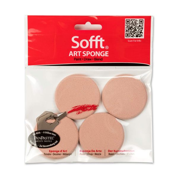 PanPastel Sofft Tool 61042 Round Sponges Pack of 4 Artist Painting Pastels