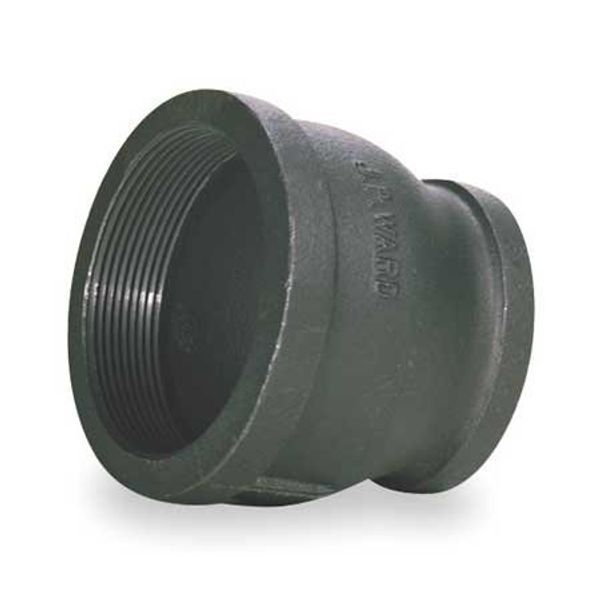 3" x 1-1/2" FNPT Black Malleable Iron Reducer