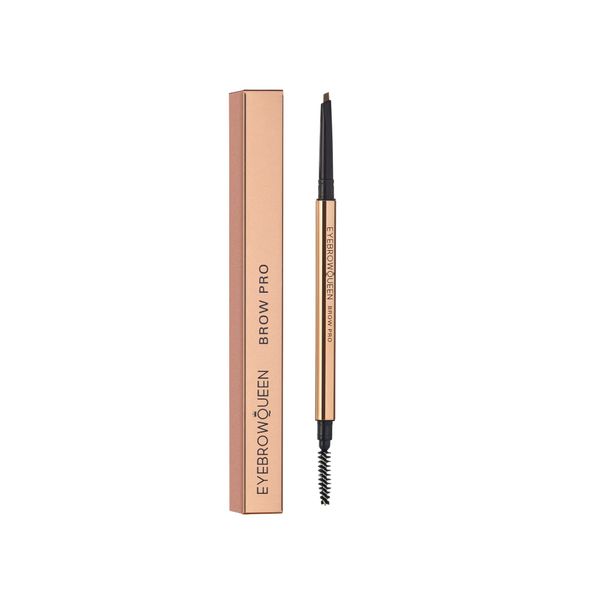 Eyebrowqueen Brow Pro | Waterproof Dual-Ended Pencil | Fine Strokes | Vegan | Shade Black