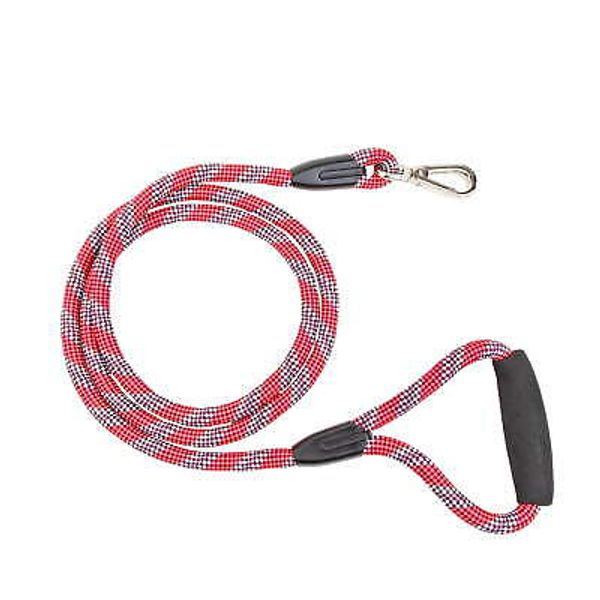 Vibrant Life, Dog Leashes, Heavy Duty Reflective Rope Pet Leash, Red, 6Ft. Long