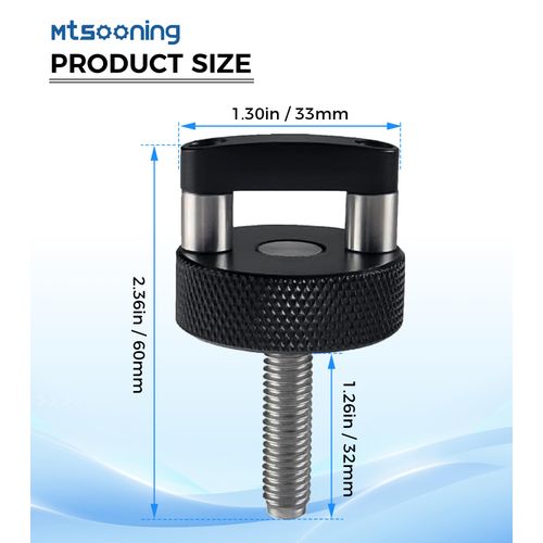 Mtsooning Hard Top Quick Removal Fastener Thumb Screw, Black D Ring Bolts Thumb Screw Replacement for Jeep Wrangler JK 2007-2018 JL 2018-2022 and Gladiator JT