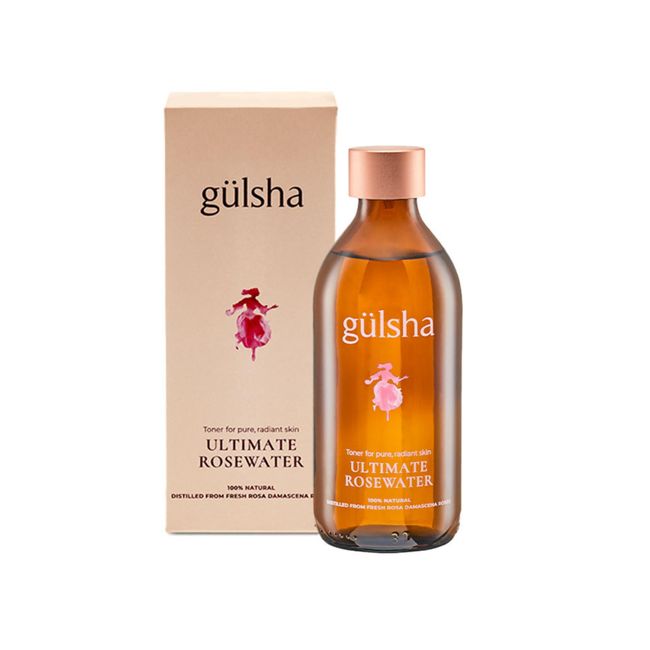 GULSHA ULTIMATE ROSEWATER, Natural Rosa Damascena Flower Water, Cleanses, Nourishes and Tones Skin, Restores Radiance to Your Skin, Free from Chemicals, 100% Natural Glow Rose Essence, 200ml/6.76fl oz