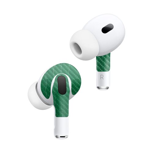 MightySkins Carbon Fiber (2 Pack) Skins Compatible with Apple AirPods Pro 2 - Alligator | Protective, Durable Textured Carbon Fiber Finish | Easy to Apply, Remove, and Change Styles | Made in The USA