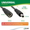 InLine® DC Extension Cable, DC Male/Female 5.5 x 2.1 mm, AWG 18, Black, 5 m