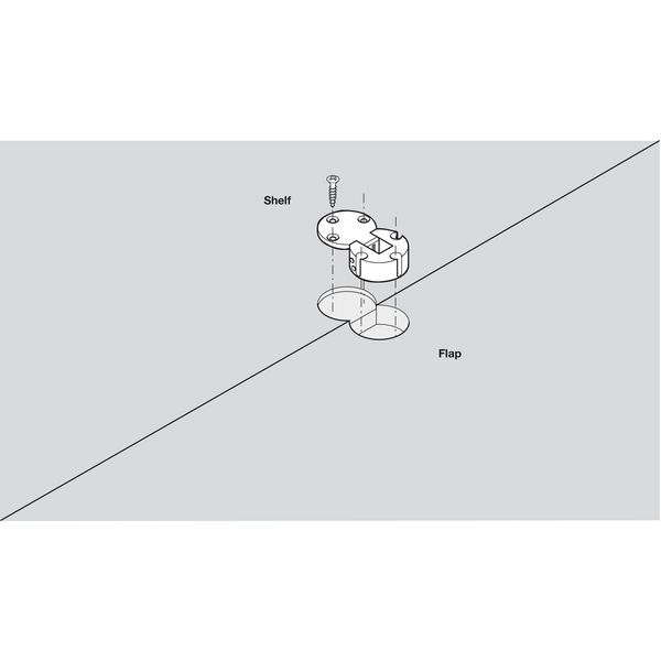 1 x Plano Medial Flap Hinge - 90 Degrees Opening Angle
