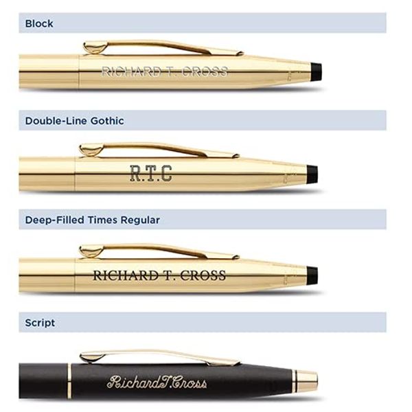 Pen Engraving Services by Crosspenmall