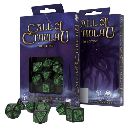 Call of Cthulhu 7th edition Black-green dice set