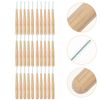 Healifty 30pcs Biodegradable Bamboo Handle Interdental Brushes Between Teeth Cleaner Toothpick