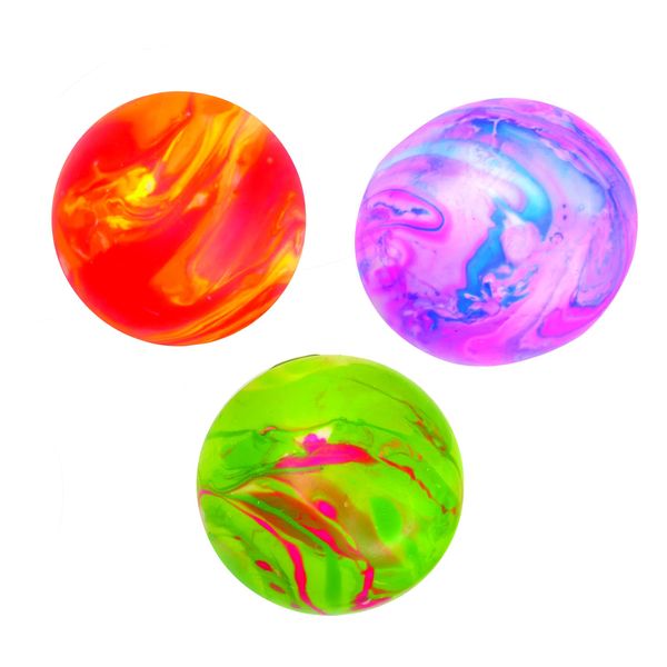 Raymond Geddes Abstract Painted Stress Balls for Kids (Pack of 12) - 3 Color Styles Squishy Stress Relief Toys