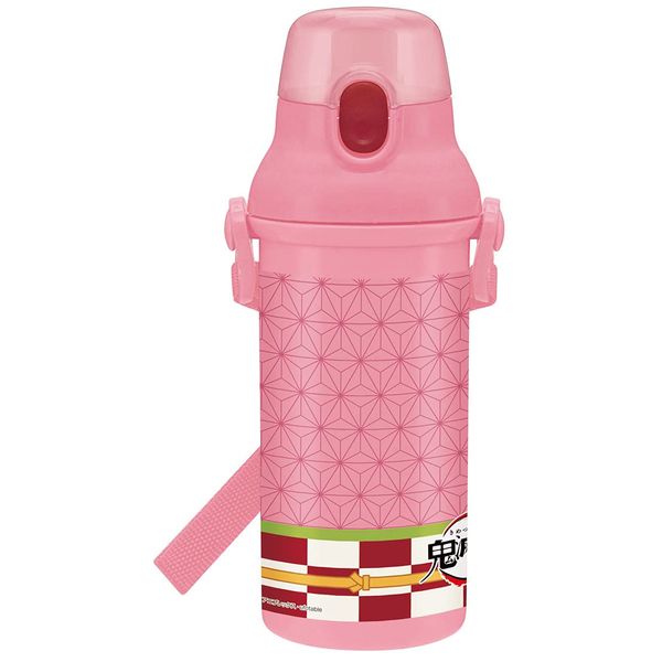 Skater PSB5SANAG-A Kids' Ag+ Antibacterial Plastic Water Bottle, 16.2 fl oz (480 ml), Devil Blades, Nezuko Kamado, Girls, Made in Japan