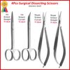 Dental Noyes, Iris Scissors Straight & Curved Micro Surgery Surgical Instruments