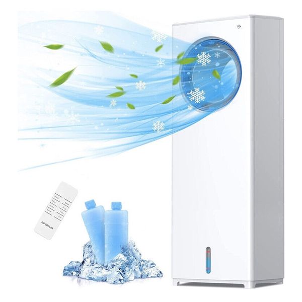 Evaporative Air Cooler, Portable AC Fan, 3 Modes, 3 Speeds, Small Room -White