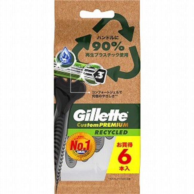 Gillette Custom Premium Recycled 6 pieces