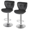 Shell Bar Stools Set of 4 Adjustable Height Swivel Bar Stools Dining Chairs Home
