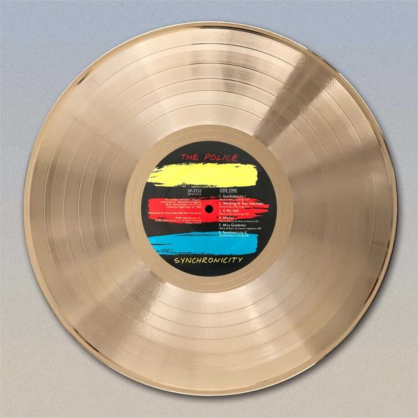 The Police "Synchronicity" Gold LP Record wall art