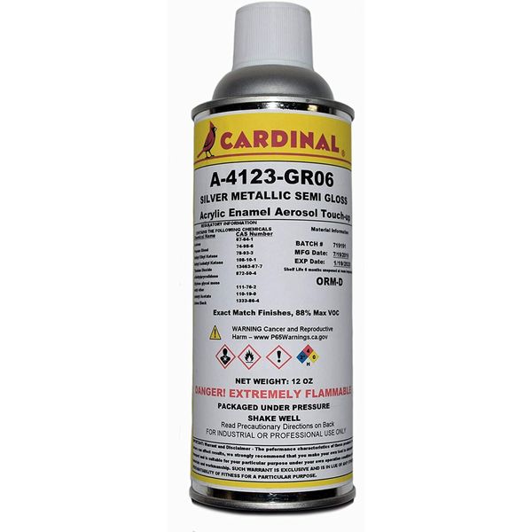 A 4123 GR06 - SILVER METALLIC SEMI GLOSS POWDER COATING TOUCH-UP SPRAY PAINT