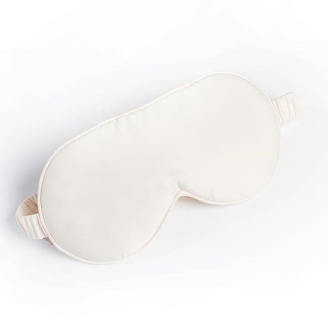 Silk Eye Mask Sleep Mask Blindfold One Size Fits Most Masks Warm White Pack of 2