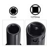 sourcing map 1/2" Drive Socket Accessory Set, 10mm Deep 6-Point Impact Socket 3" Length and 1/4" Hex Shank Adapter