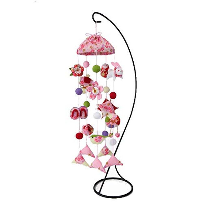 Large Hanging Stand, Crepe Craft, Hanging Hinama, Kit, Kyo Crepe Craft, Hanging Hina Kit, Panami Umbrella Treasure Hanging Ornament (Pink)