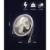 Schallen Mini Portable USB Powered Desktop Office Computer, PC, Mac, Laptop Cooling Desk Table Fan (Chrome)