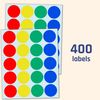 400 Pack, 50mm Large Round Colored Stickers Circle Sticky Labels - 4 Colours