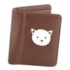 Flox Creative Mens Brown Wallet Cat Face