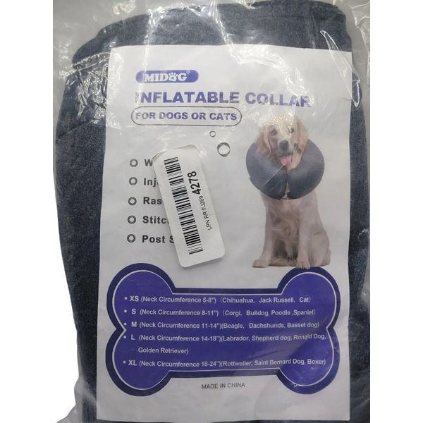 Midog Protective Recovery Soft Dog Cone XL Pet Inflatable Collar Surgery X-Large