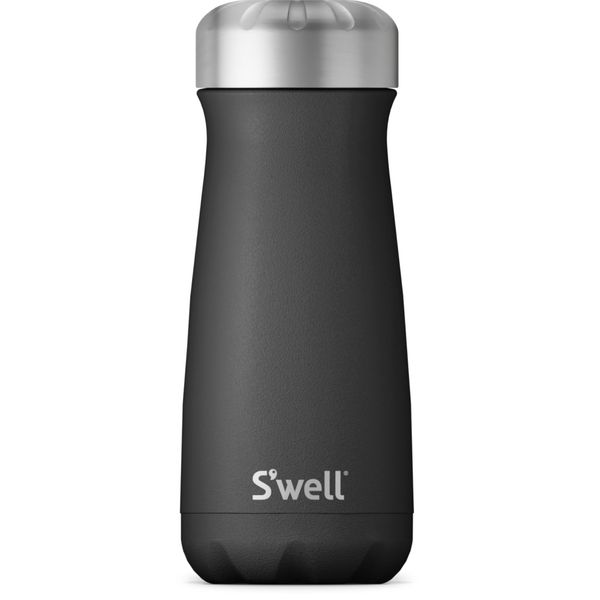 S'well Stainless Steel Traveler - 16 Fl Oz - Onyx - Triple-Layered Vacuum-Insulated Travel Mug Keeps Coffee, Tea and Drinks Cold for 24 Hours and Hot for 12 - BPA-Free Water Bottle