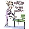 A Brisk Walk! Humorous Bottlecap Greeting Card