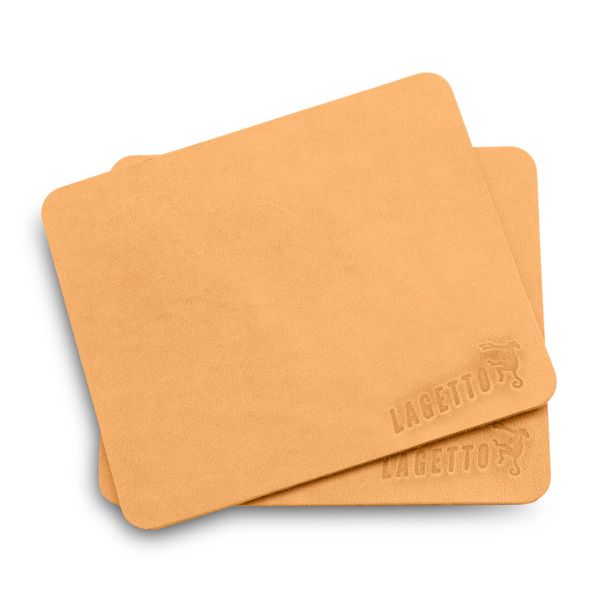 LAGETTO Leder Griffpolster Griffpads Grip Pads für Fitness & Kraftsport 2er Set - ersetzt Handschuhe bei Klimmzug & Hantel