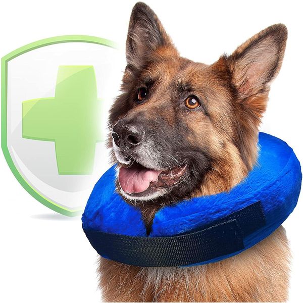 Soft Dog Cone Alternative, Comfy Dog Cones for Large Dogs, Inflatable Dog Collar