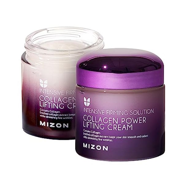 MIZON Collagen Power Lifting Cream, Collagen Face Moisturizer, Day and Night Cream, Facial Cream to Smooth Wrinkles, Non-Greasy and Non-sticky Formula, Lifting and Tightening (2.53 fl. oz.)