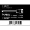 8740 B HF 1 Bit sock set 3/8" drv with holding function