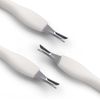Cuticle Trimmer with Pusher, 3pcs Rubber Tip Cuticle Tool for Nail Art
