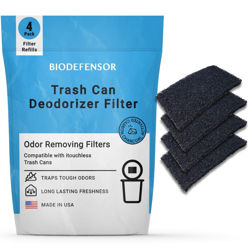 Biodefensor Carbon Odor Filter Compatible with Itouchless Trash Cans ...