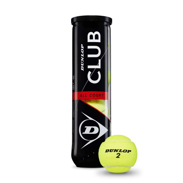 Dunlop Tennisball Club All Court - für Sand, Hartplatz und Rasen (1x4er Dose)