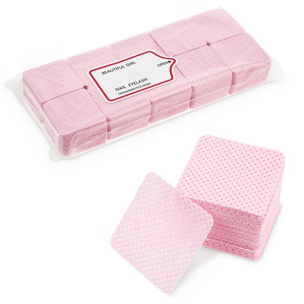 1000pcs Lint Free Wipes Polish Pads,Nail Wipe Pads,Nail Varnish Remover Pads,Super Absorbent Nail Polish Remover Wipes,Nail Art Tool Cleaning for Nails(Dry Pads)