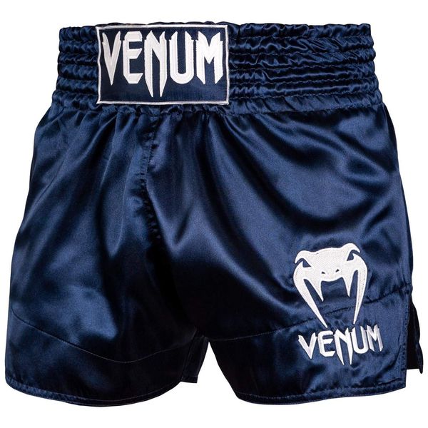 Venum Muay Thai Shorts Classic - Navy Blue/White - S