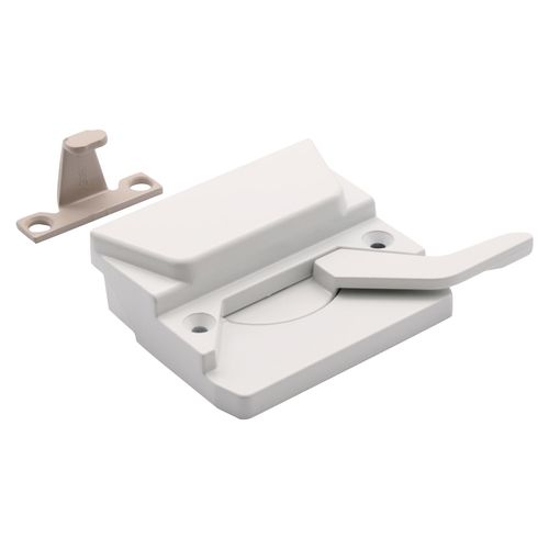 CRL Right Hand White Casement Window Lock; 2-3/8" Screw Holes