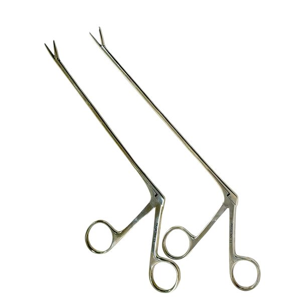 5.5" + 8" Alligator Forceps ENT Long Forceps Serrated Forceps Ear Wax Removal and Foreign Object Extraction Tool