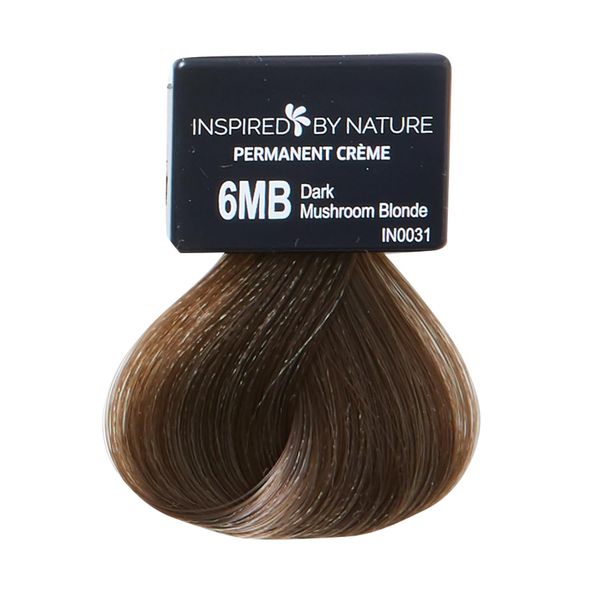 ion Ammonia-Free Permanent Hair Color Dark Mushroom Blonde 6MB, made from 100% naturally-derived polymers, cruelty free, vegan, PPD free, recyclable packaging, 2.05 oz