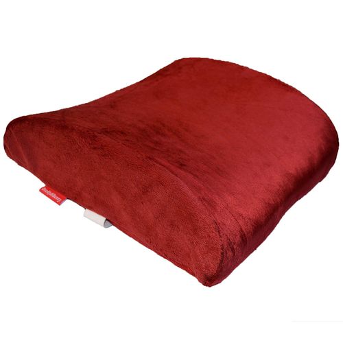 Bookishbunny 2 Pack Comfortable Memory Foam Lumbar Support Back Pillow Pain Relief Office Car Cushions (Burgundy)