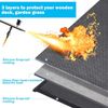 Under Grill Mat Foldable Fireproof Deck Patio Floor Protector Mat Heat Resistant