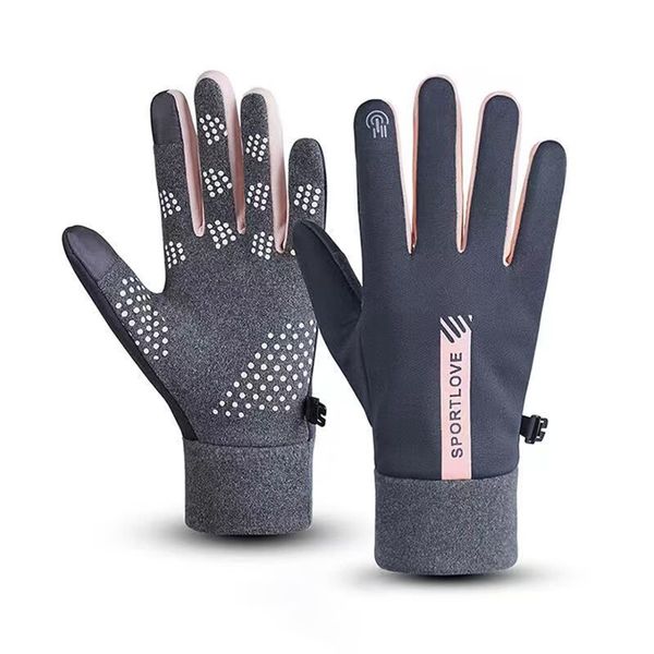 Women's Waterproof Gloves, Bicycle Gloves, Cycling Gloves, Cold Protection, Outdoor Gloves, Climbing, Cycling Gloves, Touch Panel Compatible, Anti-Slip, Cold Protection, Fleece Lined, Windproof