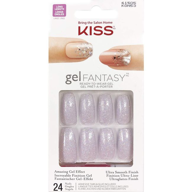 Kiss Gel Fantasy Ready-to-Wear Gel 24 Nails KGN53 Olivia (3 Pack)