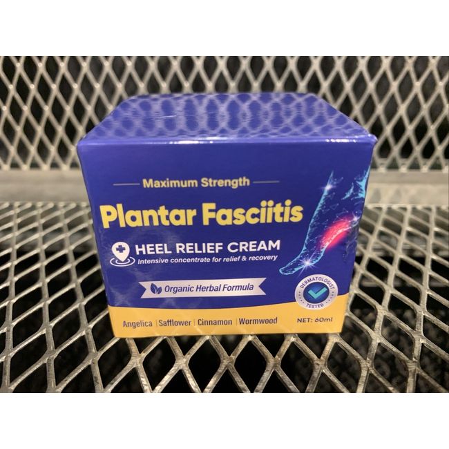 PLANTAR FASCIITIS Heel Relief Cream Maximum Strength Sealed 2.03oz 60ml Ex 10/26