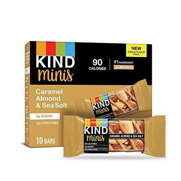 KIND Bar Minis, Caramel Almond & Sea Salt, Gluten Free, 100 Calories, Low Sugar,